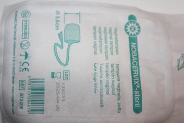 Preview: Nobacervix®, Wattetampon, 38 mm Ø, 1 Stück, steril