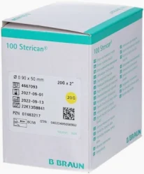 B.Braun Sterican 0,90 x 70 mm, 20G x 2 3/4'' gelb