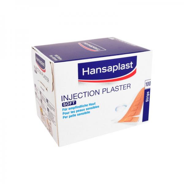 Injektionspflaster 1,9 x 4 cm, 100 St. Hansaplast soft